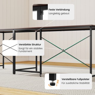 Costway Γραφείο L-Σχήματος Αντιστρέψιμο με Σταθμό Φόρτισης Κομπιούτ... Costway Γραφείο L-Σχήματος Αντιστρέψιμο με Σταθμό Φόρτισης Κομπιούτ...
