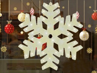 Verk Group Φωτεινό Παράθυρο Χιονονιφάδας LED 40cm STAR Διάκοσμος 59...