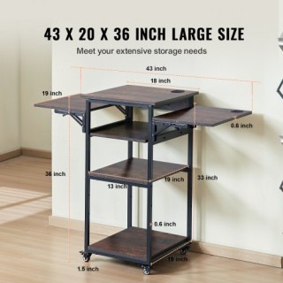 VEVOR  Τραπέζι Θερμομεταφοράς με Σταθμό Φόρτισης, 4 Επιπέδων, Κινητ...