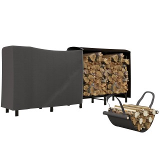 Outsunny Μεταλλική αποθήκη ξύλων για εσωτερικό και εξωτερικό χώρο ... Outsunny Μεταλλική αποθήκη ξύλων για εσωτερικό και εξωτερικό χώρο ...