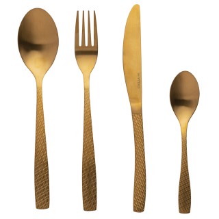 Galileo Σετ 24 μαχαιροπήρουνα από ανοξείδωτο χάλυβα με ματ χρυσό φι... Galileo Σετ 24 μαχαιροπήρουνα από ανοξείδωτο χάλυβα με ματ χρυσό φι...