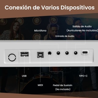 Costway 88 πλήκτρων Φορητό Ψηφιακό Πιάνο Λευκό MU10124DE-WH