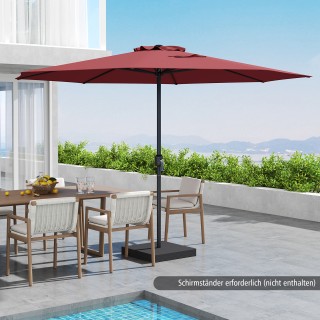 Costway Ομπρέλα Κήπου 350 cm με Μανιβέλα, 8 Ακτίνες, Κόκκινη, 250 x... Costway Ομπρέλα Κήπου 350 cm με Μανιβέλα, 8 Ακτίνες, Κόκκινη, 250 x...