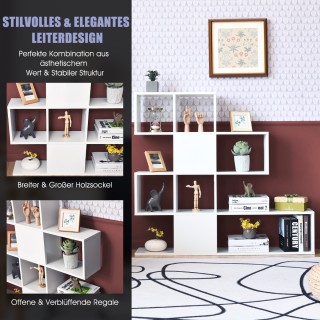 Costway Μοντέρνος 5-όροφος διαχωριστικός χώρος σε στυλ σκάλας από ξ... Costway Μοντέρνος 5-όροφος διαχωριστικός χώρος σε στυλ σκάλας από ξ...