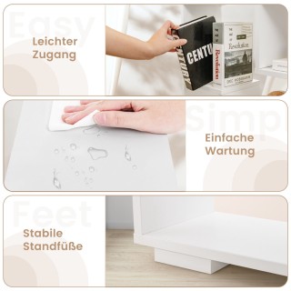 Μοντέρνα Βιβλιοθήκη με Ανοιχτά Ράφια & Προστασία Ανατροπής Γεωμετρι...