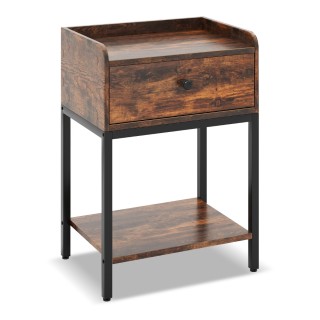 Costway  Πολυλειτουργικό Κομοδίνο με Ενσωματωμένο Σταθμό Φόρτισης κ...