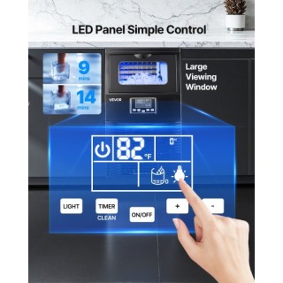 VEVOR Επαγγελματική Παγομηχανή, 36.29 kg/24h, 5.44 kg Αποθήκευση, Α...