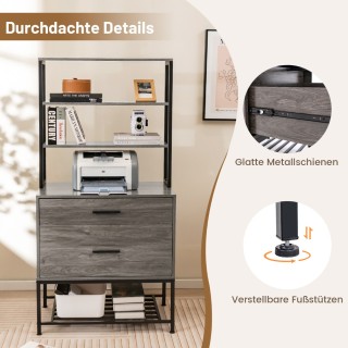 Πολυλειτουργικό Ντουλάπι Αποθήκευσης με Ράφια, Συρτάρια και Βάση Εκ... Πολυλειτουργικό Ντουλάπι Αποθήκευσης με Ράφια, Συρτάρια και Βάση Εκ...