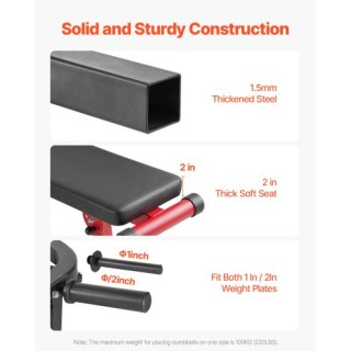 VEVOR Πολυμορφικός Πάγκος Γυμναστικής με Μηχάνημα Πιέσεων Στήθους 4...