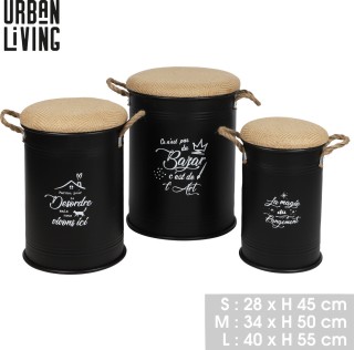 Σετ Μεταλλικά Σκαμπό με Αποθηκευτικό Χώρο 3 τμχ. 28x45cm / 34x50cm ... Σετ Μεταλλικά Σκαμπό με Αποθηκευτικό Χώρο 3 τμχ. 28x45cm / 34x50cm ...