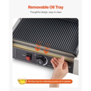 VEVOR Επαγγελματική Πρέσα Πανίνι Σχάρα & Γκριλ 34x23 εκ. DYYBDBL320...