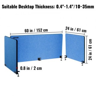 Διαχωριστικό Γραφείου VEVOR 60 - Ακουστικό Πάνελ Ιδιωτικότητας, Μπλ... Διαχωριστικό Γραφείου VEVOR 60 - Ακουστικό Πάνελ Ιδιωτικότητας, Μπλ...