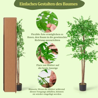 Costway 150 εκ. Τεχνητό Φυτό Μπαμπού με Γλάστρα HZ10184 Costway 150 εκ. Τεχνητό Φυτό Μπαμπού με Γλάστρα HZ10184