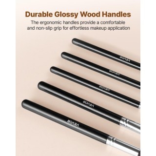 VEVOR Σετ Μακιγιάζ 15 Πινέλων για Τέλεια Ανάμειξη και Εφαρμογή HZST...