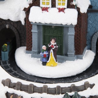 Galileo Χριστουγεννιάτικο χωριό με μουσική, κίνηση και 52 LED 54x30...