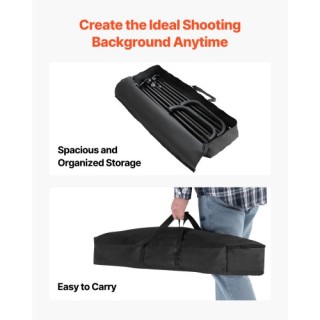 VEVOR Φορητό Σταντ Φόντου 7 x 10 ft για Πάρτι & Φωτογραφικό Στούντι...