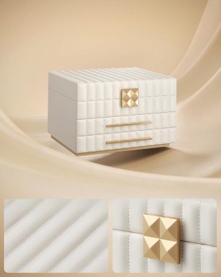 Κοσμηματοθήκη 3 Επιπέδων με Καθρέφτη 21,5 x 24 x 15,8 cm Λευκό SONG...