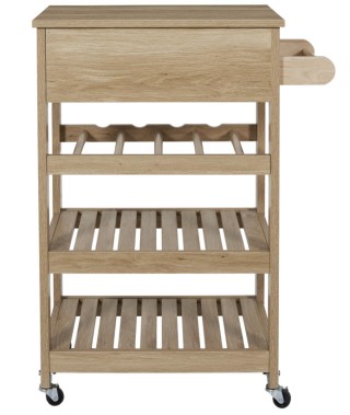 Ξύλινο Τρόλει Κουζίνας με 3 Ράφια και Συρτάρι 65 x 84.5 x 40 cm HD0... Ξύλινο Τρόλει Κουζίνας με 3 Ράφια και Συρτάρι 65 x 84.5 x 40 cm HD0...