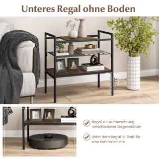 Τραπέζι Κονσόλας  με Ράφια 60 x 33,5 x 61 cm Ρουστίκ Χρώματος Καφέ ...