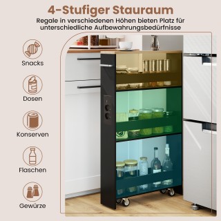 Costway Καροτσάκι αποθήκευσης 13 εκατοστών, 4 επιπέδων, σε μαύρο χρ... Costway Καροτσάκι αποθήκευσης 13 εκατοστών, 4 επιπέδων, σε μαύρο χρ...