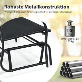 Costway 2θέσια Κούνια Κήπου, 180kg, Μαύρο OP70517BK