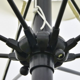 Outsunny Στρογγυλή Ομπρέλα Κήπου με Μανιβέλα και Κλίση σε 3 Επίπεδα...