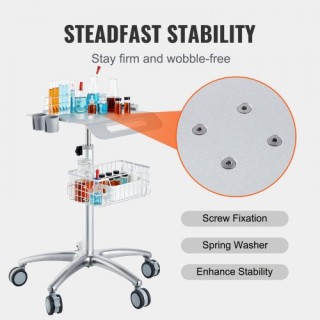 Ρυθμιζόμενο Ιατρικό & Σαλόν Καρότσι VEVOR με Ρόδες SYSSTCBSLLH51BA... Ρυθμιζόμενο Ιατρικό & Σαλόν Καρότσι VEVOR με Ρόδες SYSSTCBSLLH51BA...