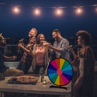 Costway  Πολύχρωμος Τροχός Τύχης με Ανθεκτική Κατασκευή και Επαναχρ...