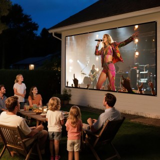 VEVOR Προβολική Οθόνη 120 ιντσών 16:9, 4K 1080 HD, Τοίχου με Αγκίστ...