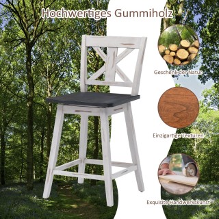 Costway Σετ 2 Σκαμπό από Καουτσούκ Ξύλο με Περιστρεφόμενο Κάθισμα ... Costway Σετ 2 Σκαμπό από Καουτσούκ Ξύλο με Περιστρεφόμενο Κάθισμα ...