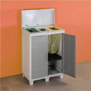 STAKMANN Κάδος Ανακύκλωσης με 3 Χώρους 65 x 38 x 103,5 εκ. Γκρι Χρώ... STAKMANN Κάδος Ανακύκλωσης με 3 Χώρους 65 x 38 x 103,5 εκ. Γκρι Χρώ...