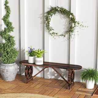 Outsunny Πάγκος Κήπου με Πόδια από Τροχό Άμαξας και Καθίσματα με Σ... Outsunny Πάγκος Κήπου με Πόδια από Τροχό Άμαξας και Καθίσματα με Σ...