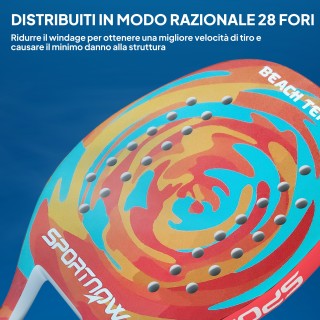 SPORTNOW Ρακέτα Πάδελ από Ανθρακονήματα με Αντιολισθητική Λαβή και ...