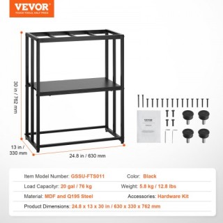 Βάση Ενυδρείου VEVOR, 20 Γαλόνια, 24.8x13x30 ιντσών, 167.6 lbs, Μαύ... Βάση Ενυδρείου VEVOR, 20 Γαλόνια, 24.8x13x30 ιντσών, 167.6 lbs, Μαύ...