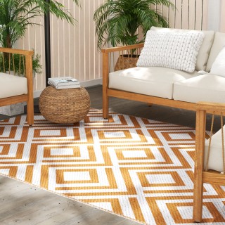 Outsunny Εξωτερικό Χαλί για Μπαλκόνι και Βεράντα Αναστρέψιμο με Γεω... Outsunny Εξωτερικό Χαλί για Μπαλκόνι και Βεράντα Αναστρέψιμο με Γεω...