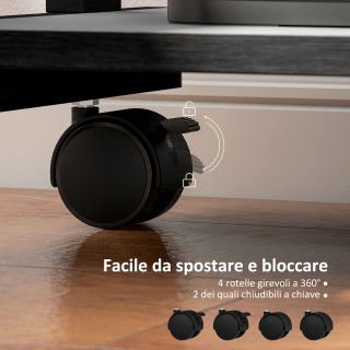 HOMCOM Γραφείο Υπολογιστή με Συρόμενο Συρτάρι, 2 Ράφια και 4 Ροδάκι... HOMCOM Γραφείο Υπολογιστή με Συρόμενο Συρτάρι, 2 Ράφια και 4 Ροδάκι...