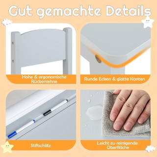 Costway Παιδικό Τραπέζι με Καρέκλα Αισθητηριακό Σετ Γκρι 60 x 40 x... Costway Παιδικό Τραπέζι με Καρέκλα Αισθητηριακό Σετ Γκρι 60 x 40 x...