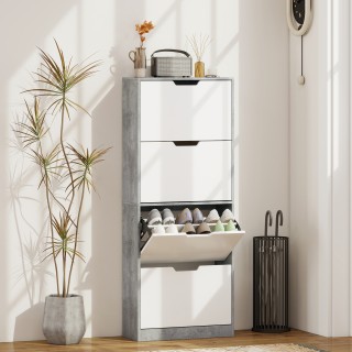HOMCOM Μοντέρνα Εξοικονόμηση Χώρου Παπουτσοθήκη 4 Θυρών για 16 Ζευγ... HOMCOM Μοντέρνα Εξοικονόμηση Χώρου Παπουτσοθήκη 4 Θυρών για 16 Ζευγ...