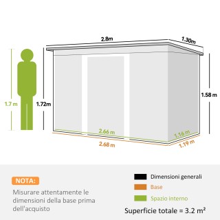 Outsunny Αποθήκη Κήπου από Ατσάλι με 2 Αεραγωγούς και 2 Συρόμενες Π...