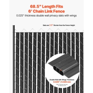 VEVOR Πλαστικά Πτερύγια Απορρήτου για Φράχτη 6 SBDYYSBTSBDYZAVL6V0