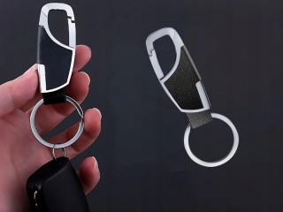 Verk Group Μεταλλικό Μπρελόκ με Ψεύτικο Δέρμα σε Ασημί και Μαύρο χρ...