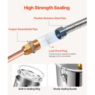 VEVOR Αποστακτήρας Αλκοόλ  3 Γαλόνια με Δοχείο Θάμπερ & Αντλία Νερο...