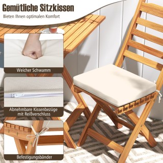 Costway Σετ Μπαλκονιού 3 Τεμαχίων: Αναδιπλούμενο Τραπέζι Bistro με ... Costway Σετ Μπαλκονιού 3 Τεμαχίων: Αναδιπλούμενο Τραπέζι Bistro με ...