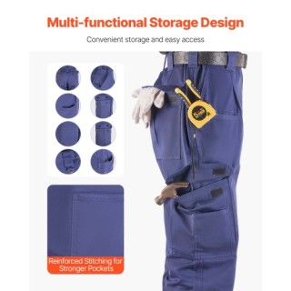 VEVOR Ανδρικό Παντελόνι FR Ανθεκτικό στη Φλόγα XXL Σκούρο Μπλε HJZR...