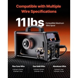VEVOR Συγκολλητής MIG 200A Παλμική 5-σε-1 Συνεργική Μηχανή Συγκόλλη...