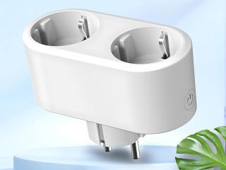 Διπλή Έξυπνη Πρίζα WiFi 16A με Χρονοδιακόπτη & Έλεγχο μέσω Εφαρμογή...