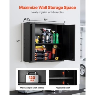 VEVOR Μεταλλικό Επιτοίχιο Ντουλάπι με Ρυθμιζόμενο Ράφι & Κλείδωμα -... VEVOR Μεταλλικό Επιτοίχιο Ντουλάπι με Ρυθμιζόμενο Ράφι & Κλείδωμα -...