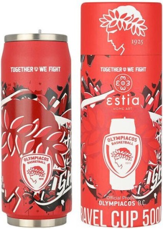 ESTIA Θερμός Ταξιδιού 500ml Ολυμπιακός BC Together we Fight 00-27100