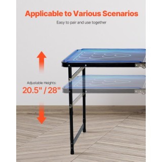 VEVOR Φορητό Τραπέζι Μπιραπονγκ 2.4μ με LED και Χειρολαβή Μεταφοράς...