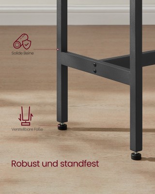 Βιομηχανικό Τραπέζι VASAGLE, 100 εκ., Μαύρο 